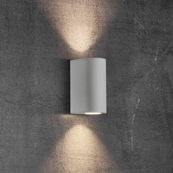 Nordlux Kinkiet zewnętrzny Canto Maxi 2, biały / opal, aluminium, nowoczesny