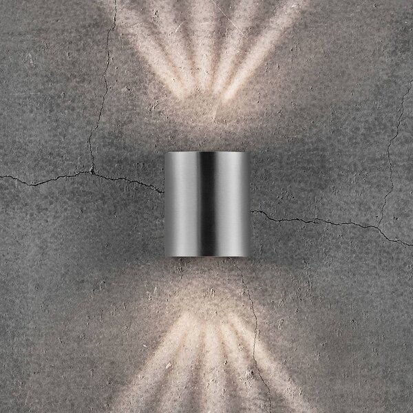 Nordlux Kinkiet zewnętrzny LED Canto 2, aluminiowy / szary / cynkowy, aluminium, nowoczesny