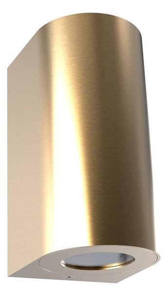 Nordlux Kinkiet zewnętrzny Canto Maxi 2, mosiężny / złoty, aluminium, nowoczesny