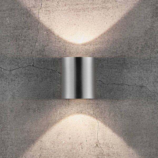 Nordlux Kinkiet zewnętrzny LED Canto 2, aluminiowy / szary / cynkowy, aluminium, nowoczesny