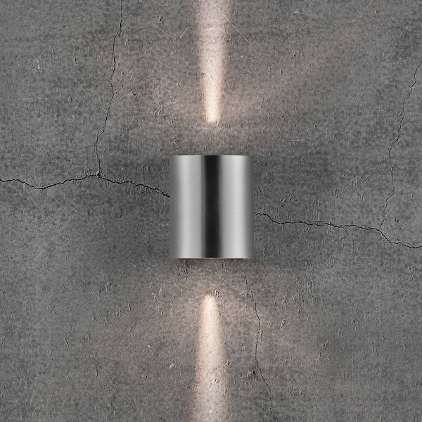 Nordlux Kinkiet zewnętrzny LED Canto 2, aluminiowy / szary / cynkowy, aluminium, nowoczesny