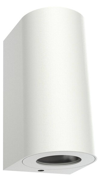 Nordlux Kinkiet zewnętrzny Canto Maxi 2, biały / opal, aluminium, nowoczesny