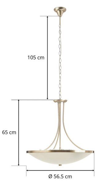 ORION Lampa wisząca TALYA, możliwość ściemniania, brązowy / mosiężny, salon / jadalnia, metal, antyczny