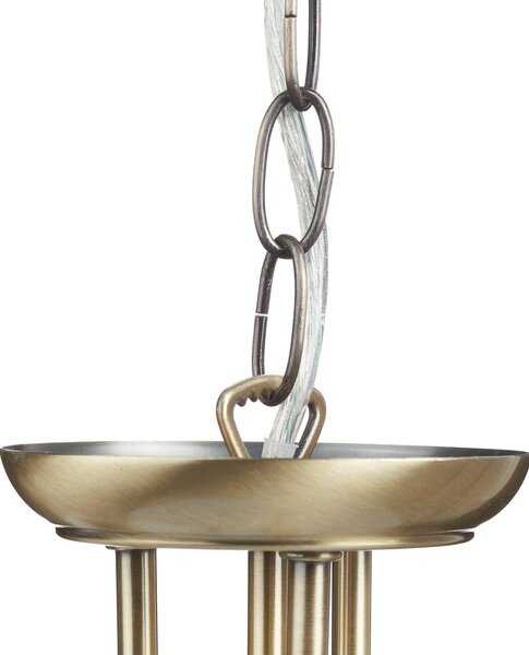 ORION Lampa wisząca TALYA, możliwość ściemniania, brązowy / mosiężny, salon / jadalnia, metal, antyczny