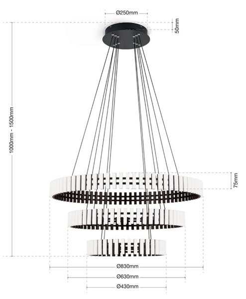 ORION Lampa wisząca Mansion, możliwość ściemniania, biały / opal, salon / jadalnia, metal, design