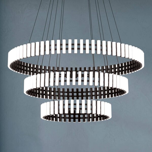 ORION Lampa wisząca Mansion, możliwość ściemniania, biały / opal, salon / jadalnia, metal, design