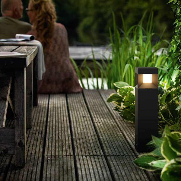 Philips Lampa ogrodowa stojąca Parterre, czarny, aluminium, nowoczesny