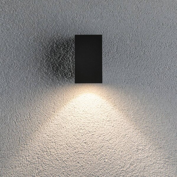 Paulmann Kinkiet zewnętrzny LED Flame, czarny, aluminium, nowoczesny