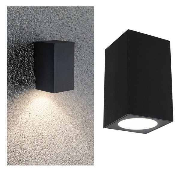 Paulmann Kinkiet zewnętrzny LED Flame, czarny, aluminium, nowoczesny