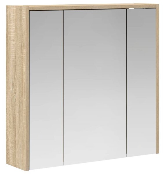 Szafka z lustrem do łazienki dąb sonoma 63,5 x 16 x 62,5 cm