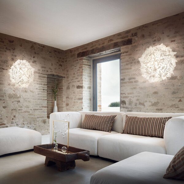 Slamp Kinkiet designerski Veli, możliwość ściemniania, biały / opal, salon / jadalnia, tworzywo sztuczne, design