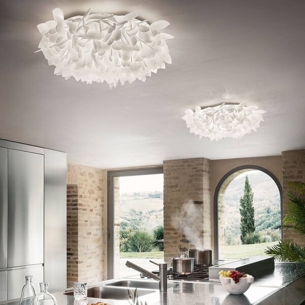 Slamp Kinkiet designerski Veli, możliwość ściemniania, biały / opal, salon / jadalnia, tworzywo sztuczne, design
