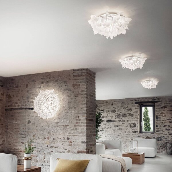 Slamp Kinkiet designerski Veli, możliwość ściemniania, biały / opal, salon / jadalnia, tworzywo sztuczne, design