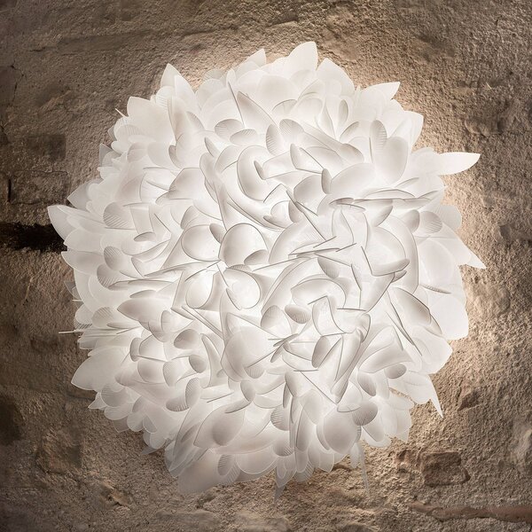 Slamp Kinkiet designerski Veli, możliwość ściemniania, biały / opal, salon / jadalnia, tworzywo sztuczne, design
