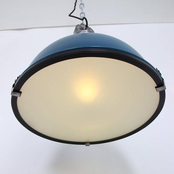 Steinhauer Lampa wisząca Bikkel, możliwość ściemniania, niebieski, salon / jadalnia, metal, industrialny