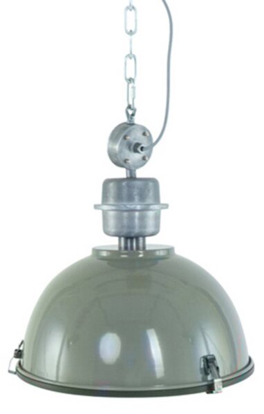 Steinhauer Lampa wisząca Bikkel, możliwość ściemniania, zielony, salon / jadalnia, metal, industrialny