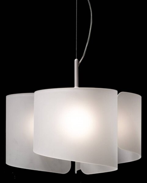 Selène Lampa wisząca designerska PAPIRO, możliwość ściemniania, biały / opal, salon / jadalnia, metal, design