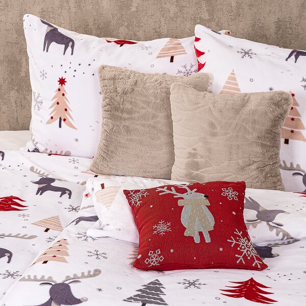 4Home Pościel Cute reindeer mikroflanela, 140 x 220 cm, 70 x 90 cm