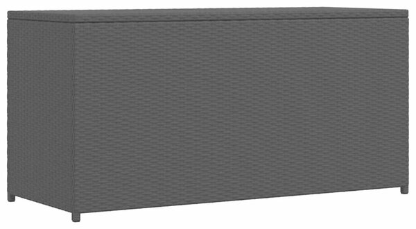 Skrzynia ogrodowa, czarna, 120 x 50 x 60 cm, rattan pe