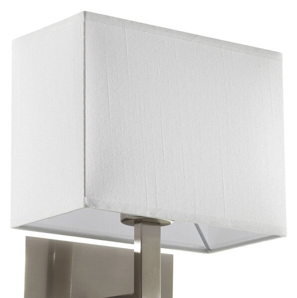 Searchlight Kinkiet LED 6519, aluminiowy / szary / cynkowy, salon / jadalnia, tkanina / materiał / jedwab, nowoczesny