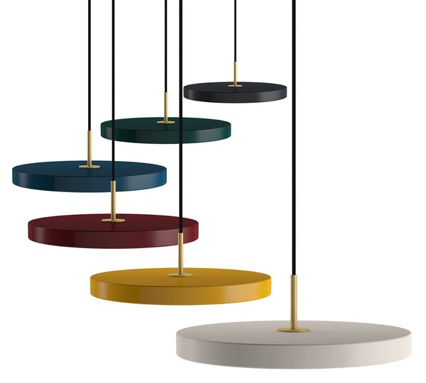 UMAGE Lampa wisząca Asteria Mini, możliwość ściemniania, żółty / pomarańczowy, salon / jadalnia, aluminium, design
