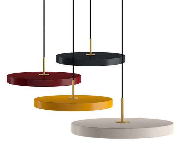 UMAGE Lampa wisząca Asteria Mini, możliwość ściemniania, żółty / pomarańczowy, salon / jadalnia, aluminium, design