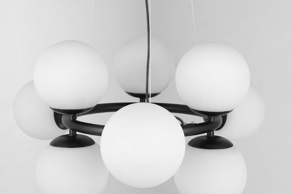 NOWOCZESNA LAMPA WISZĄCA CZARNA LEDO W9