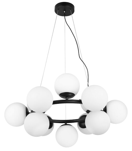 NOWOCZESNA LAMPA WISZĄCA CZARNA LEDO W12