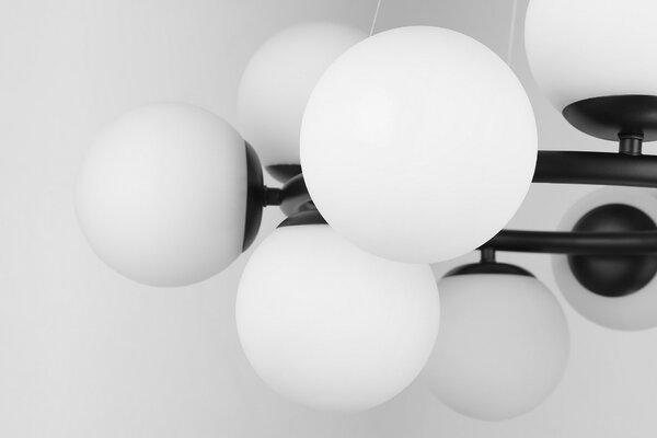 NOWOCZESNA LAMPA WISZĄCA CZARNA LEDO W12