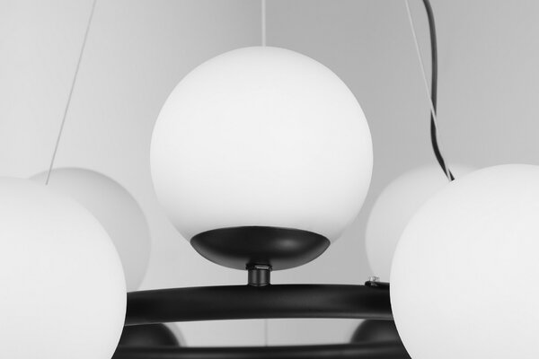 NOWOCZESNA LAMPA WISZĄCA CZARNA LEDO W12