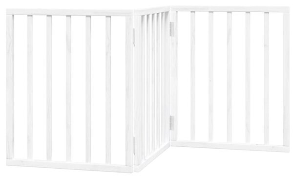 Składana bramka zabezpieczająca dla psa, 3 panele, biała, 150cm