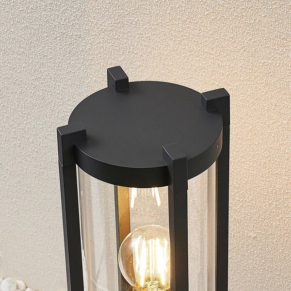 Lampa ogrodowa stojąca Brienne Lucande, możliwość ściemniania, czarny, aluminium, nowoczesny