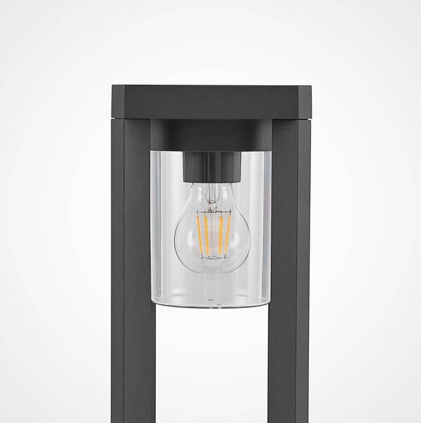 Lampa ogrodowa stojąca Kalisa Lucande, możliwość ściemniania, aluminiowy / szary / cynkowy, aluminium, nowoczesny