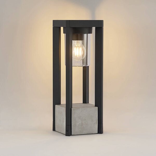 Lampa ogrodowa stojąca Kalisa Lucande, możliwość ściemniania, aluminiowy / szary / cynkowy, aluminium, nowoczesny