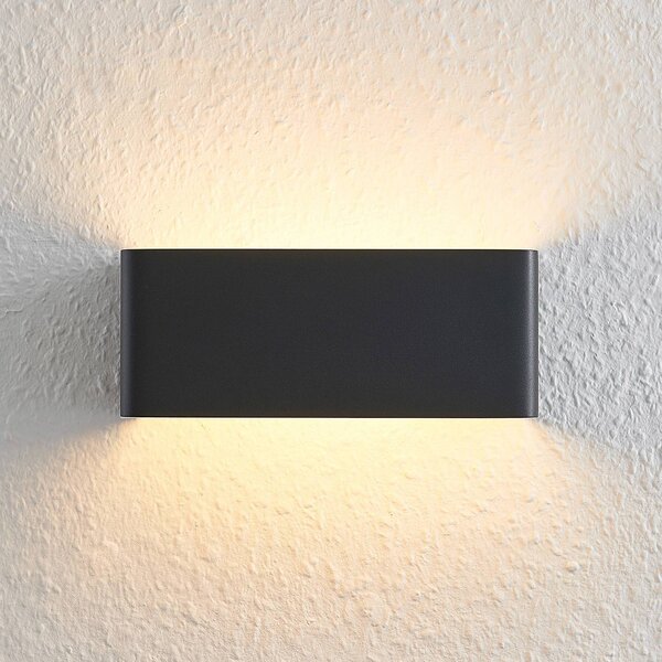 Kinkiet LED Karam Arcchio, czarny, salon / jadalnia, aluminium, nowoczesny