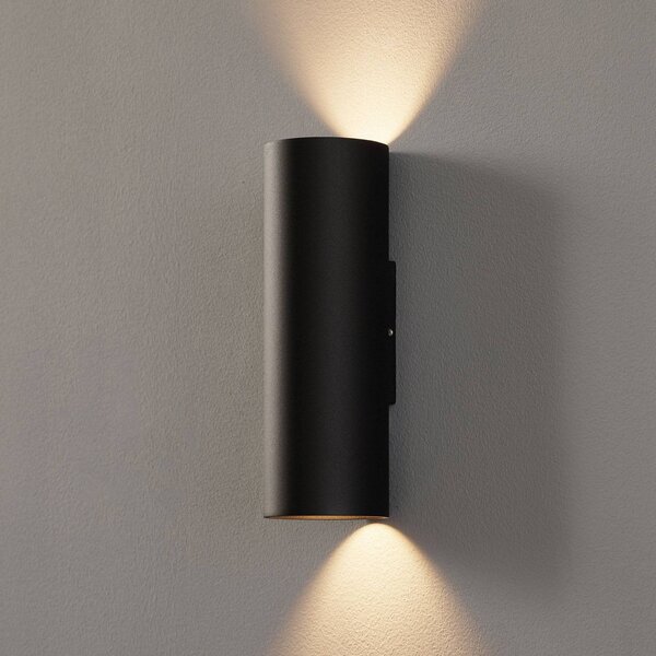 Wever & Ducré Lighting Kinkiet Ray mini, możliwość ściemniania, czarny, salon / jadalnia, aluminium, nowoczesny