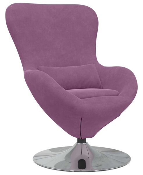 Fotel jajo fioletowy 63 x 73 x 90 cm aksamit