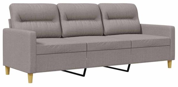 Sofa 3-osobowa, kolor taupe, 180 cm, tapicerowana tkaninÄ