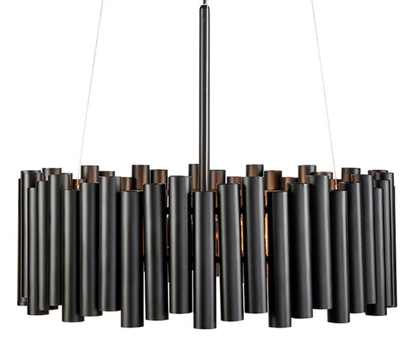 Markslöjd Lampa wisząca Level, możliwość ściemniania, czarny, salon / jadalnia, metal, nowoczesny
