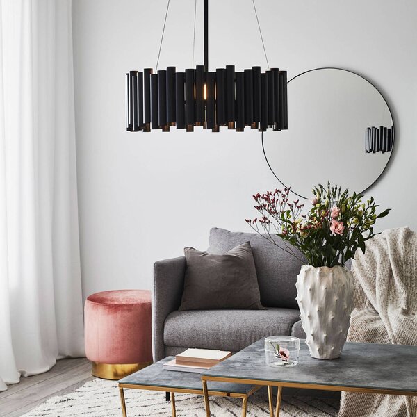 Markslöjd Lampa wisząca Level, możliwość ściemniania, czarny, salon / jadalnia, metal, nowoczesny