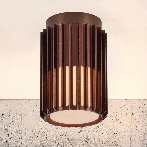 Nordlux Lampa sufitowa zewnętrzna Aludra, Seaside metaliczny brąz możliwość ściemniania, brązowy / rdzawy, aluminium, design