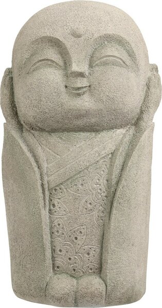 Dekoracja ogrodowa Budda nie słyszy, 14,5 x 27 x 13 cm, polyresin