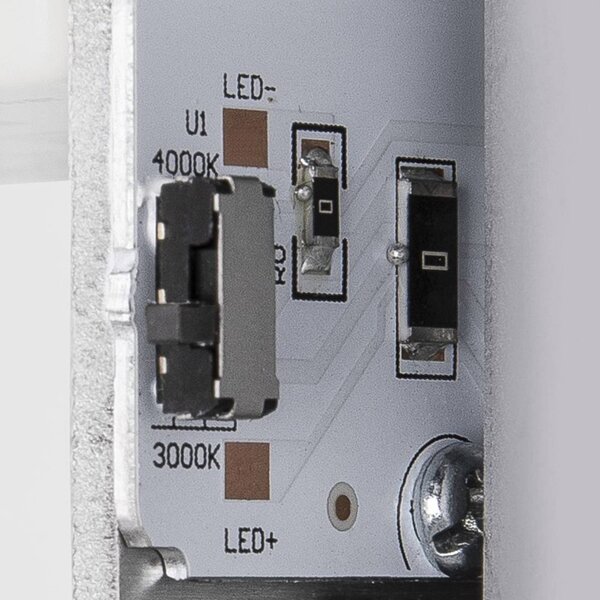 SLV Kinkiet zewnętrzny LED Pema, aluminiowy / szary / cynkowy, szkło, nowoczesny