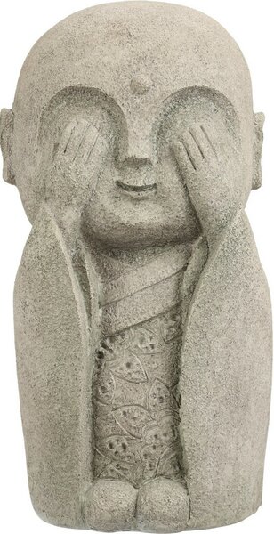 Dekoracja ogrodowa Buddha nie widzi, 14,5 x 27 x 13 cm, polyresin