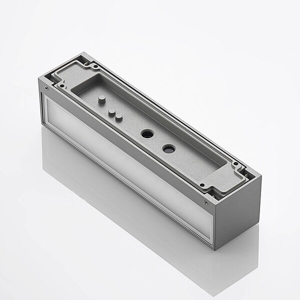 Kinkiet zewnętrzny LED Lengo Arcchio, aluminiowy / szary / cynkowy, aluminium, nowoczesny