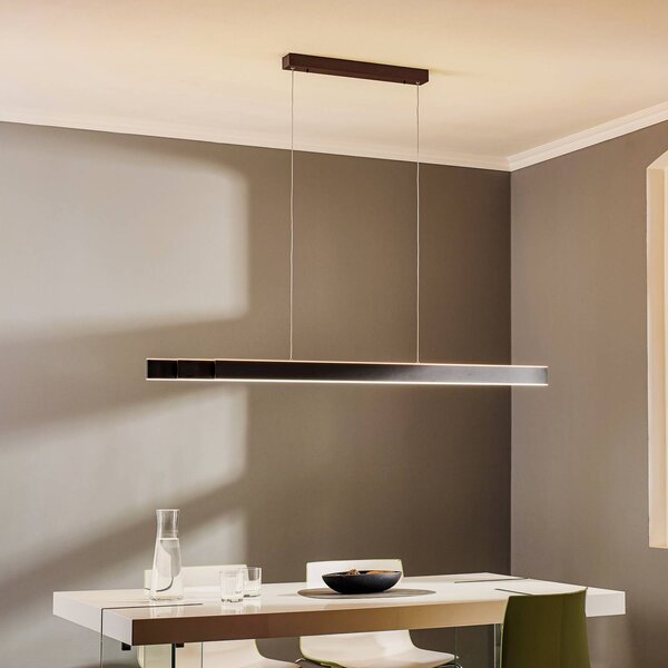 PURE Lampa wisząca Lume, możliwość ściemniania, czarny, salon / jadalnia, aluminium, nowoczesny