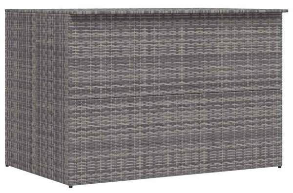 Skrzynia ogrodowa, szara, 150 x 100 x 100 cm, rattan pe
