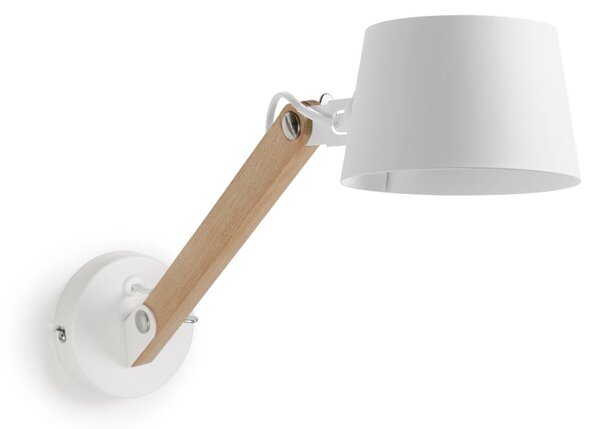 Biały/w naturalnym kolorze kinkiet dziecięcy z metalowym kloszem ø 60 cm Muse – Kave Home