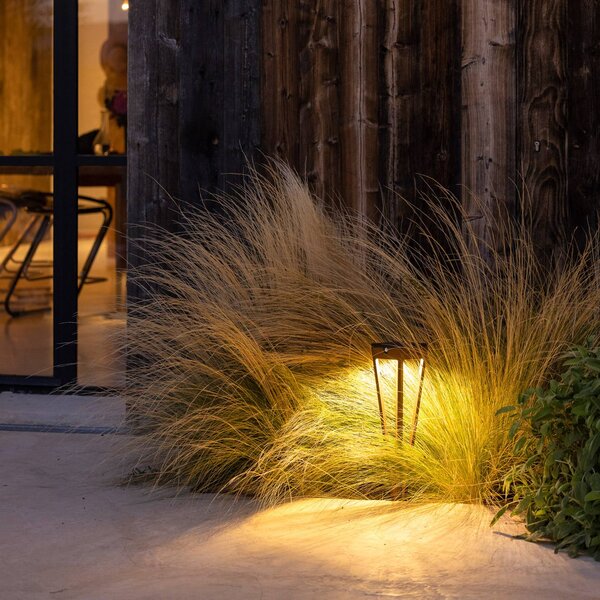Les Jardins Pochodnia solarna LED Tinka, 52 cm, corten Tinka, brązowy / rdzawy, aluminium