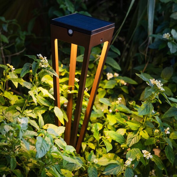 Les Jardins Pochodnia solarna LED Tinka, 52 cm, corten Tinka, brązowy / rdzawy, aluminium